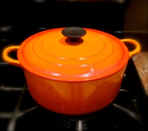 5-6 quart enameled cast iron pot