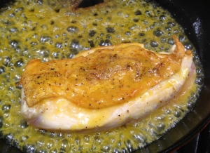 Drizzle the chicken with the orange juice and honey mixture and put into the oven