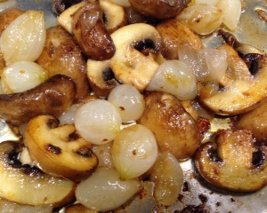 Cook Mushrooms Until Browned and Onions are Slightly Caramelized