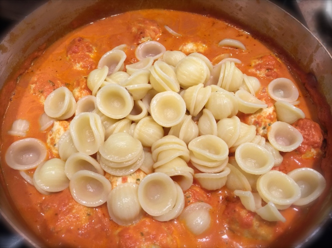 Tomato Basil Sauce With Orecchiette Pasta