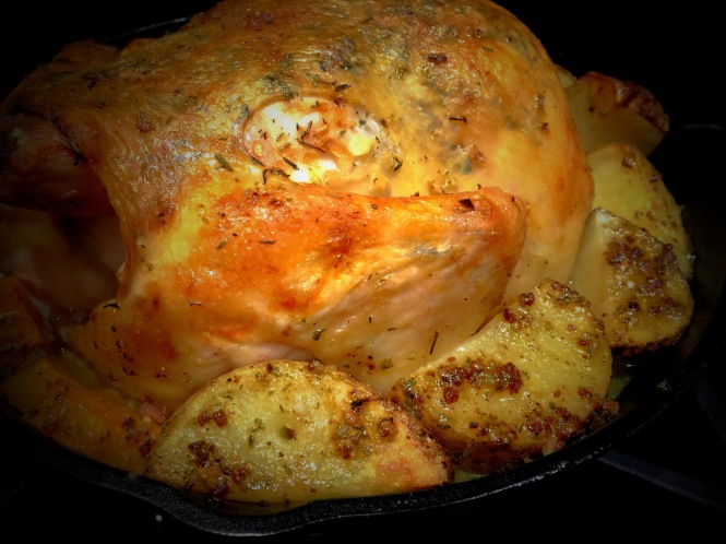 Roast Chicken In A Cast Iron Skillet