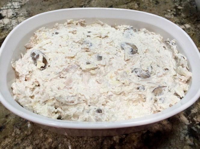 Spread chicken mixture over the rice and cauliflower