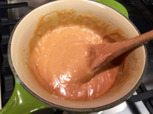 thickened peanut butter mixture